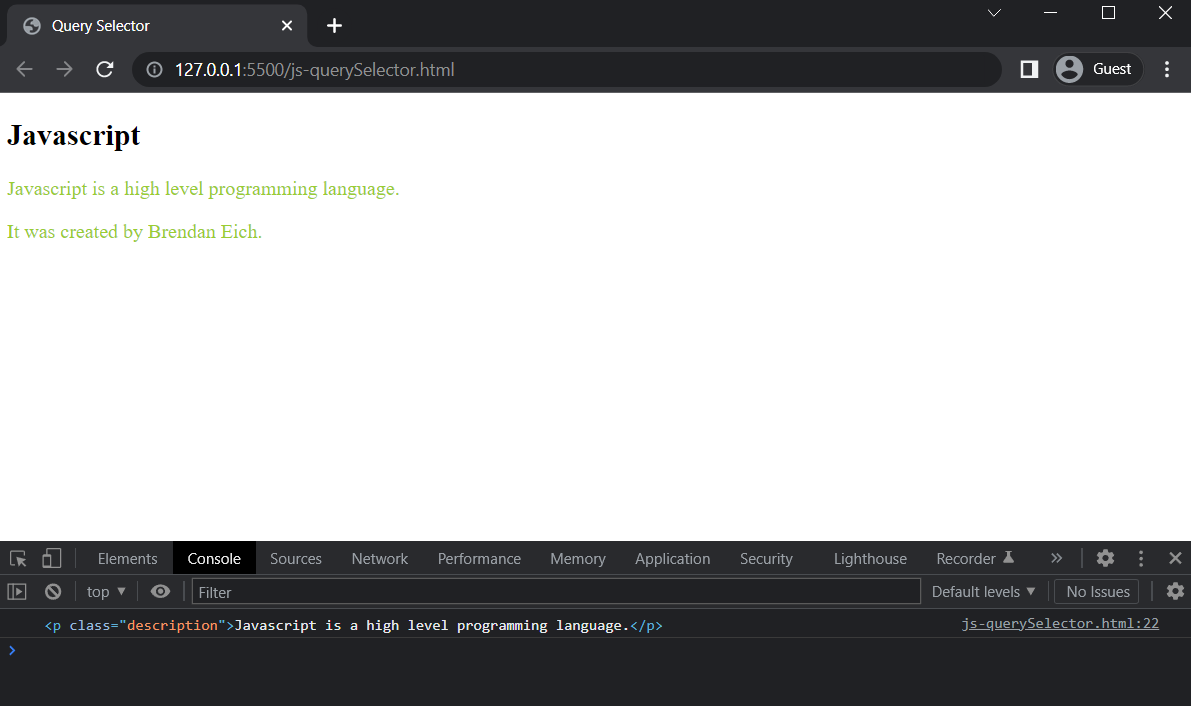 JavaScript HTML DOM Find and Select elements - Bitslord