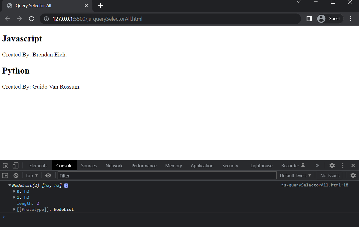 JavaScript HTML DOM Find and Select elements - Bitslord